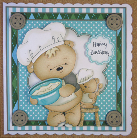 Ted the Chef Card Front Kit by Linda Short