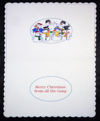 Merry Christmas from All of Us Insert by Linda Short