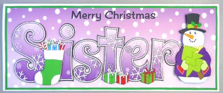 Snowman in Jacket with Tree Sister Large Dl by Linda Short