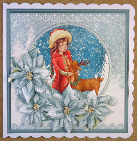 Holy Night 7x7 Card with Decoupage by Linda Short