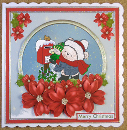 Posting to Santa 7x7 Card with Decoupage by Linda Short
