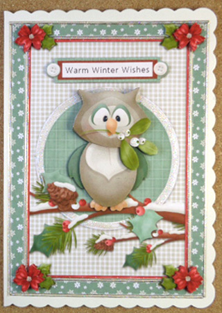 Winter Owl Card Front by Linda Short