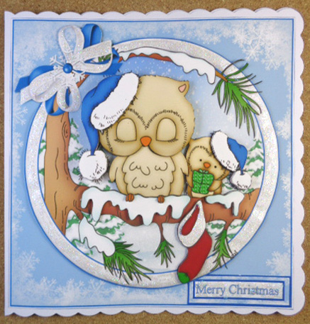 8x8 Owl Christmas Wishes Mini Kit by Linda Short