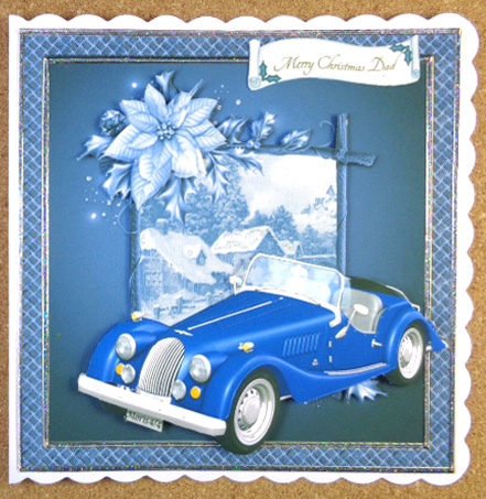 Christmas Scene & Morgan Car by Linda Short