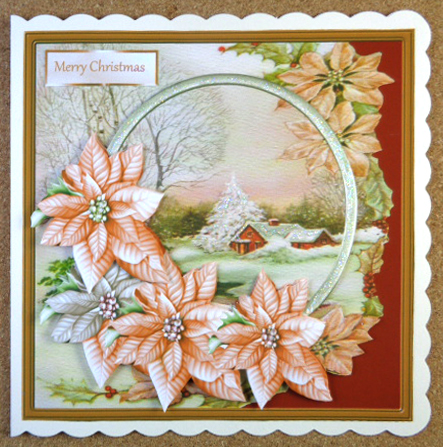 House and Snow Scene Card with Decoupage by Linda Short