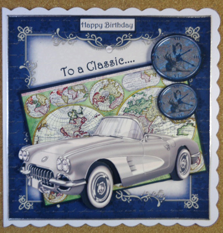 Male Card Classic Car by Linda Short