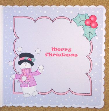 8 x 8 Christmas Snowball Fun Snowman Rio Insert by Linda Short