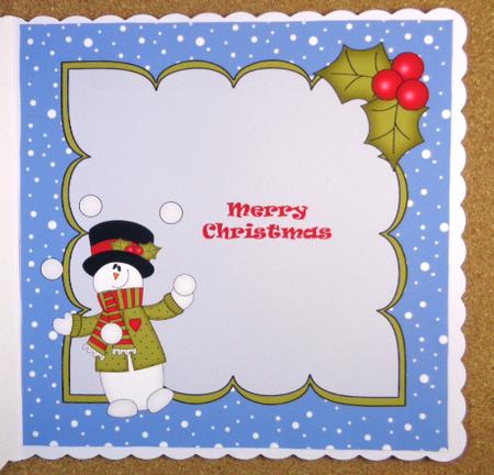 8 x 8 Christmas Snowball Fun Snowman Rio Insert by Linda Short