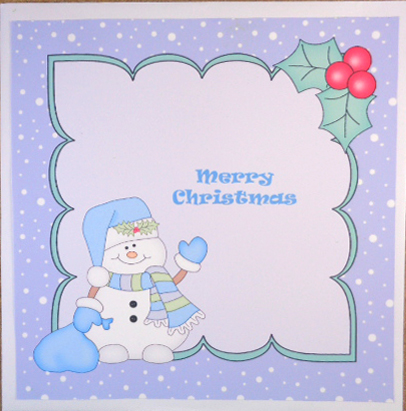8 x 8 Christmas Snowman Oli's Santa Sack Insert by Linda Short