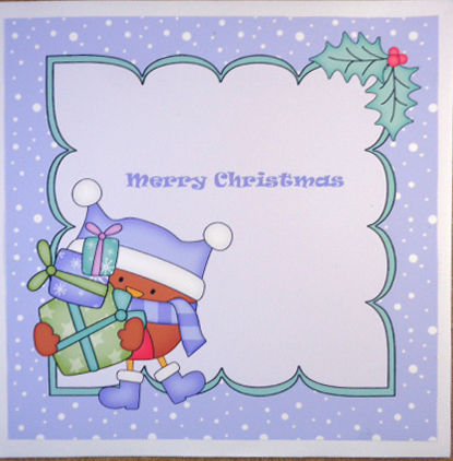 8 x 8 Christmas Robin's Presents Insert by Linda Short