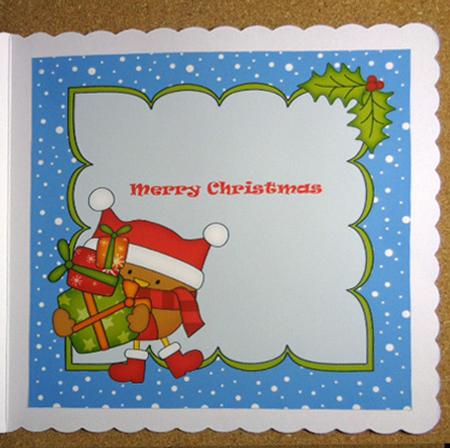 8 x 8 Christmas Robin's Presents Insert by Linda Short