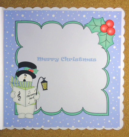 8 x 8 Christmas Carol Singing Snowman Rio Insert by Linda Short