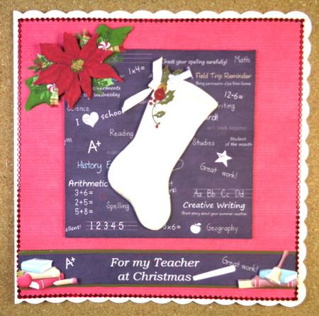 For My Teacher at Christmas 8"x8" by Linda Short