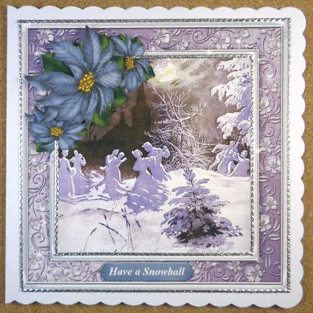 A Snowball Card Topper with Decoupage by Linda Short