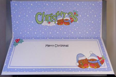 Large Dl Christmas Robin Love Insert by Linda Short