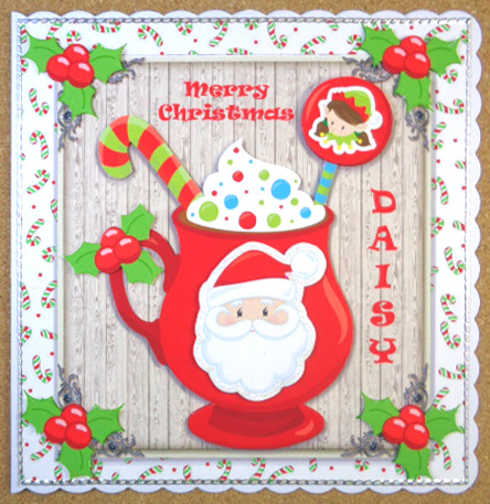 Santa Hot Coco 8x8 by Linda Short