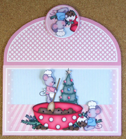 Christmas Pudding Mice Christmas Money Wallet by Linda Short