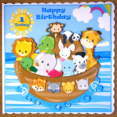 All Creatures Great and Small in Noahs Ark 8x8 by Linda Short