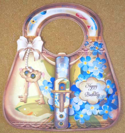Vintage Flower Handbag Card Kit by Linda Short