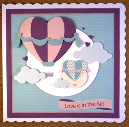 Love Balloons Valentine's Greeting Card, Stylish by Linda Short