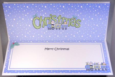 Large Dl Christmas Santa's Train Insert by Linda Short