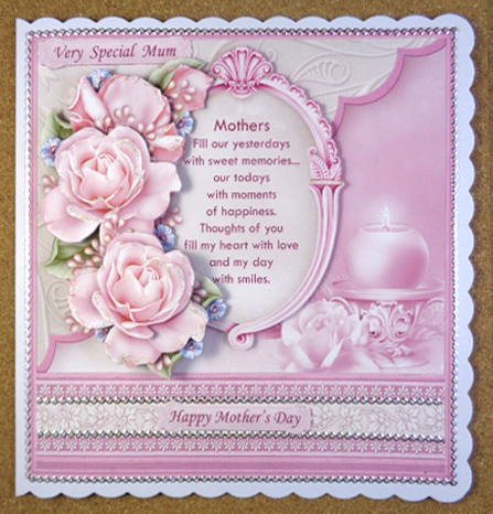 Mother Verse Dusky Pink Roses Birthday Mother's Day Mini Kit by Linda Short