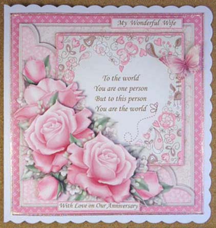 You Are the World Pink Roses Verse 8x8 Mini Kit by Linda Short