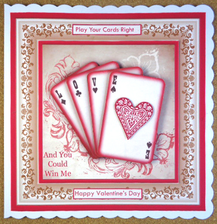 Love Playing Cards 8x8 Decoupage Mini Kit by Linda Short