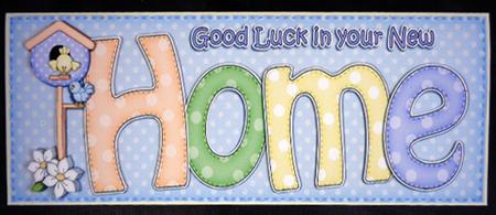 Large Dl New Home Quick Card 3D Decoupage by Linda Short