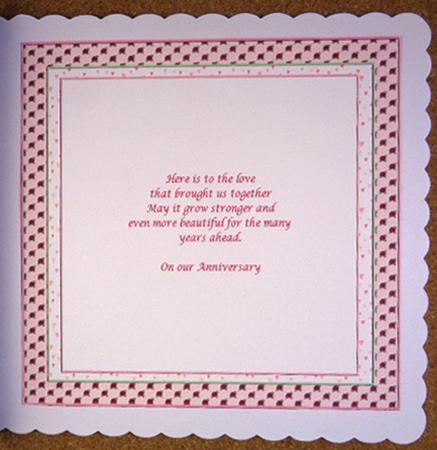 On Our Anniversary Insert 1 by Linda Short