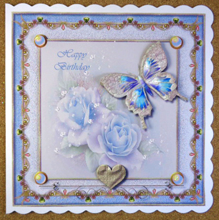 New Roses Card Topper 2 by Linda Short