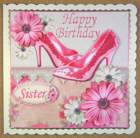 Rose Sparkle Shoes with Flowers and Lace 8x8 by Linda Short