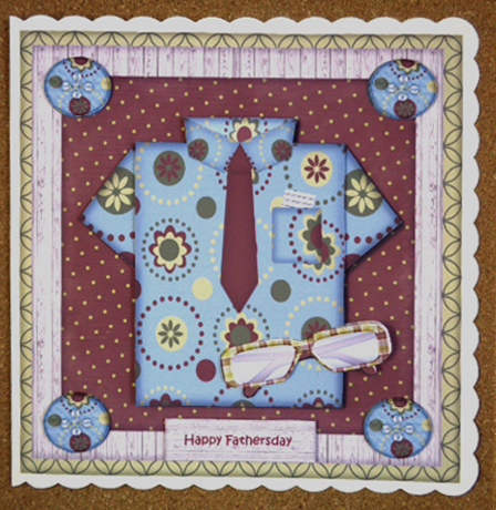 Male Card Vintage Shirt Mini Kit by Linda Short