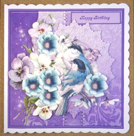 Wild Flowers and Blue Birds Violet Mini Kit by Linda Short
