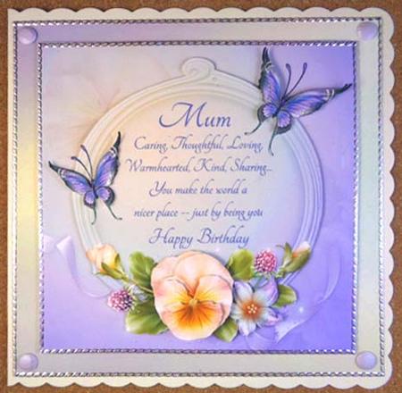Beautiful Flowers and Butterflies for Mum Birthday by Linda Short