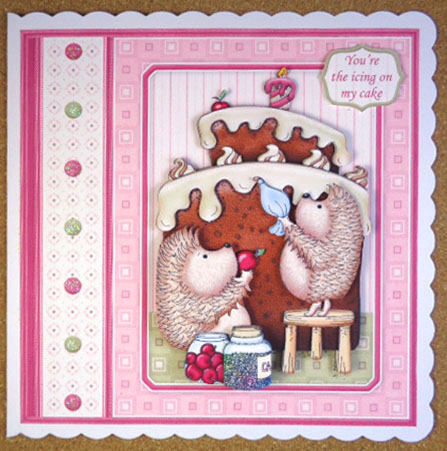 Cake is Hedgehogs Happy Place 7.5 Decoupage Mini Kit by Linda Short