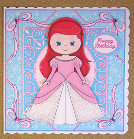 Beautiful Princess Red Head Decoupage Mini Kit by Linda Short
