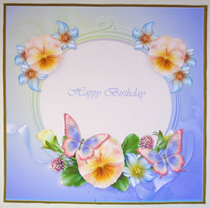 Vintage Puple Hue 7x7 Insert by Linda Short