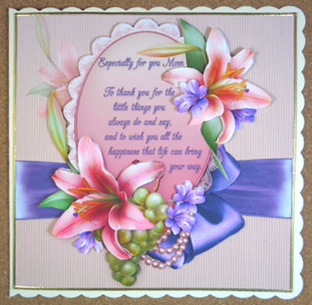 8x8 Downton Lilies for Mum or Mom Mini Kit by Linda Short
