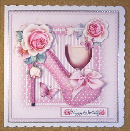 Pink Shoes & Prosecco Mini Kit. Birthday/mother's Day by Linda Short