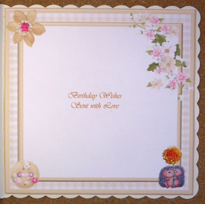 Hedgehog Blossom Card Insert by Linda Short