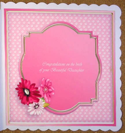 Flower Baby Girl Card Insert by Linda Short
