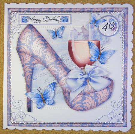 Blue Shoes & Prosecco Mini Kit. Birthday/mother's Day by Linda Short