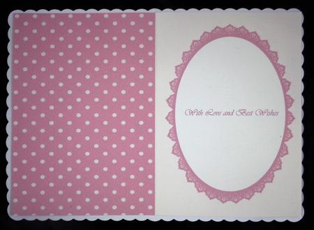 Pink and Cream Polka Dot Mix'n'match Insert, with Lace by Linda Short
