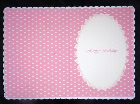 Pink and Cream Polka Dot Insert, with Cream Lace by Linda Short