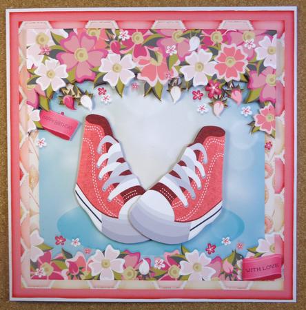 Sneaker Flowers Topper Girl by Linda Short