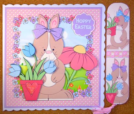 Easter Flower Bunny Mini Card Kit by Linda Short