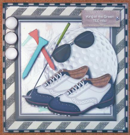 King of the Green Tee-rific Card Topper by Linda Short