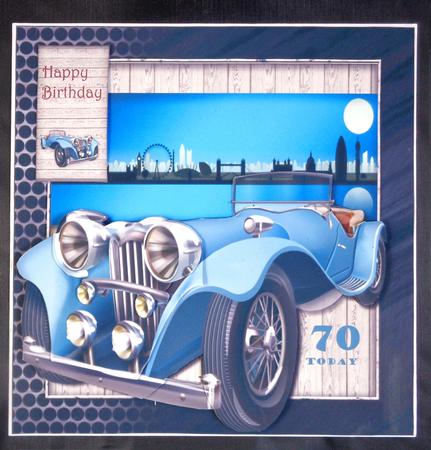 Male Card Retro Card Skyline Mini Kit by Linda Short