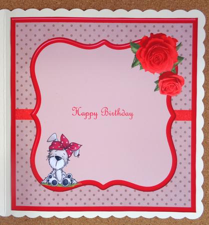Bella the Dog Card Insert by Linda Short